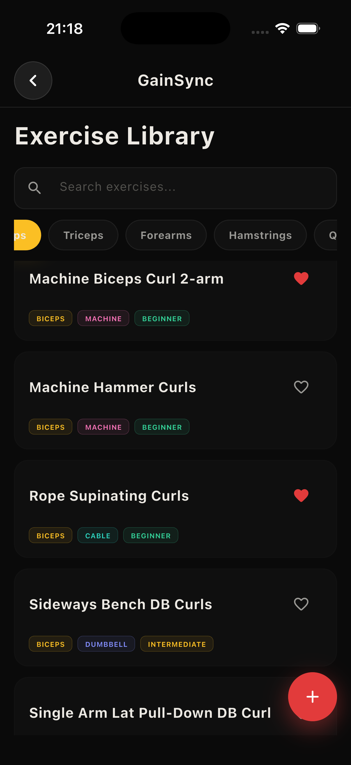 Exercise detail